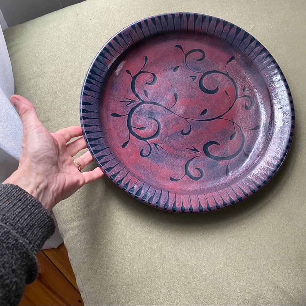 Artisan decorative serving plate - Picture 5 of 8